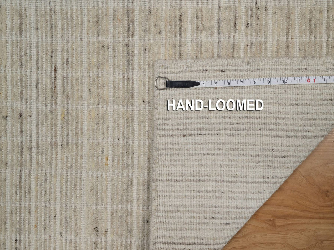 2'0" x 3'1" New Hand Loomed Ivory Wool Rectangle Oriental Rug - MOA10291746