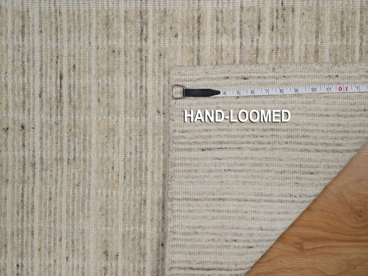 2'0" x 3'1" New Hand Loomed Ivory Wool Rectangle Oriental Rug - MOA10291746