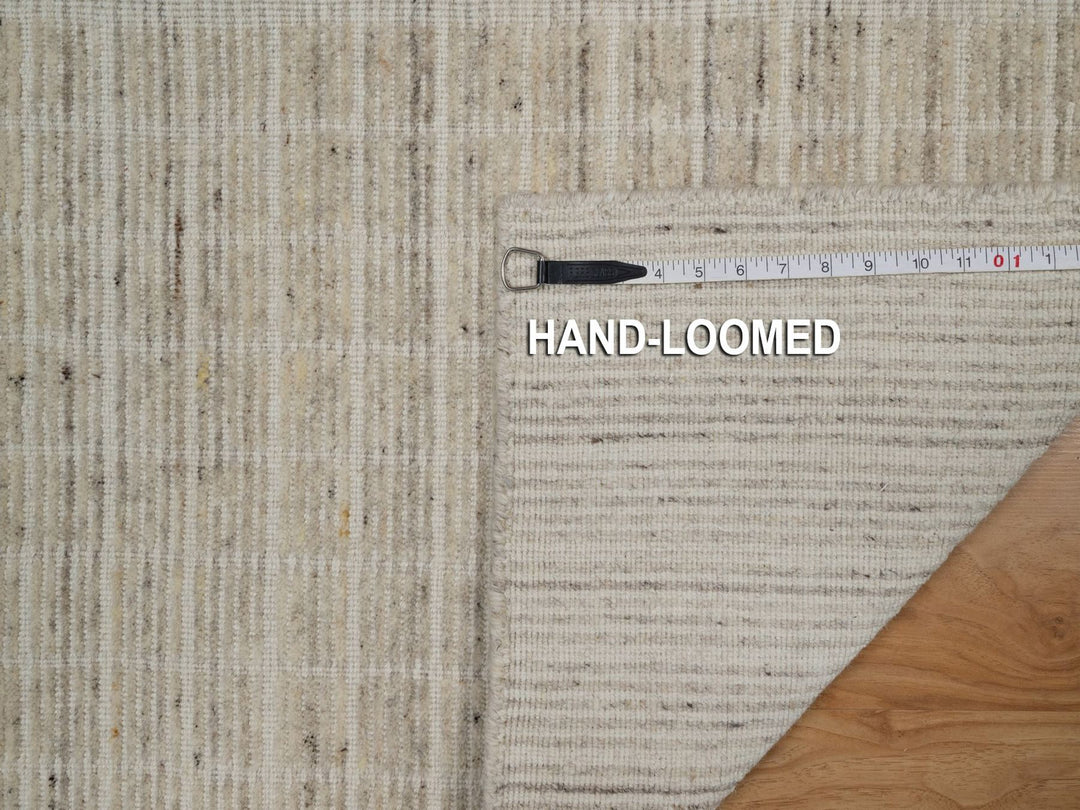 1'11" x 3'1" New Hand Loomed Ivory Wool Rectangle Oriental Rug - MOA10291747
