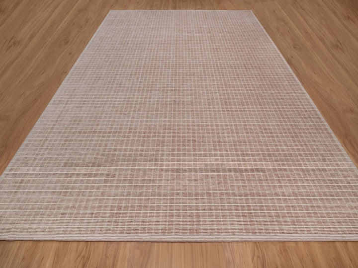 12'1" x 15'0" New Hand Loomed Pink Wool Rectangle Oriental Rug - MOA10291752