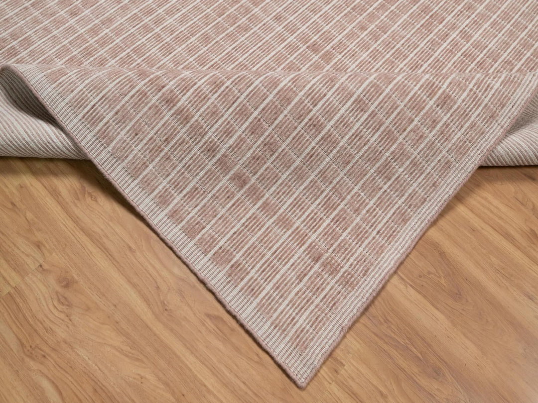 12'1" x 15'0" New Hand Loomed Pink Wool Rectangle Oriental Rug - MOA10291752