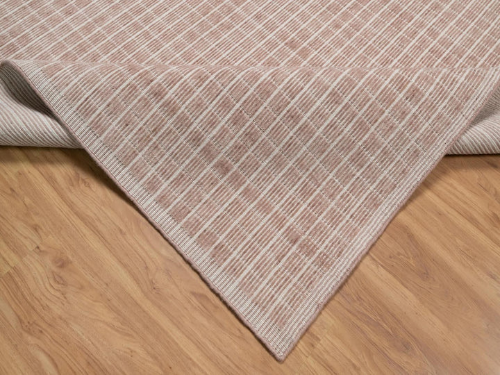 12'1" x 15'0" New Hand Loomed Pink Wool Rectangle Oriental Rug - MOA10291752