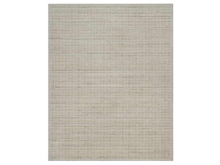 8'0" x 10'0" New Hand Loomed Ivory Wool Rectangle Oriental Rug - MOA10291754