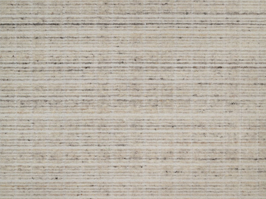 8'0" x 10'0" New Hand Loomed Ivory Wool Rectangle Oriental Rug - MOA10291754