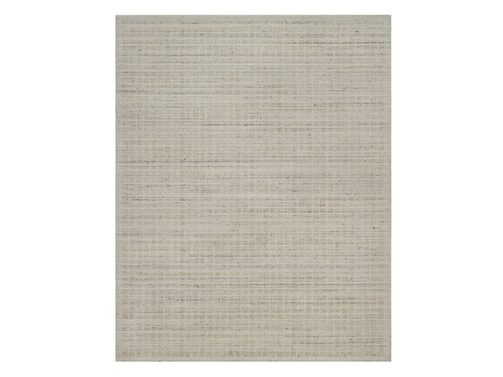 8'0" x 10'0" New Hand Loomed Ivory Wool Rectangle Oriental Rug - MOA10291755