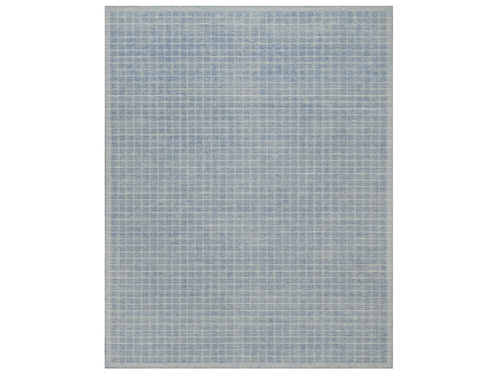 7'11" x 10'0" New Hand Loomed Blue Wool Rectangle Oriental Rug - MOA10291756