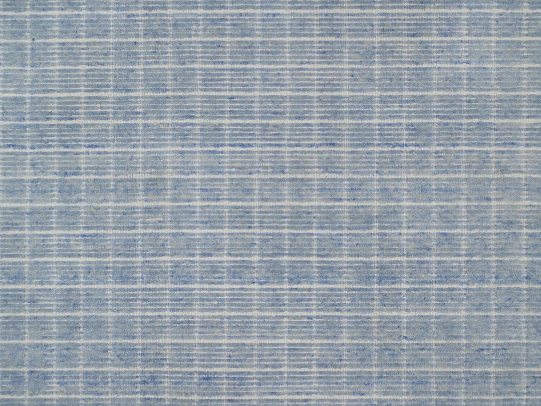 7'11" x 10'0" New Hand Loomed Blue Wool Rectangle Oriental Rug - MOA10291756