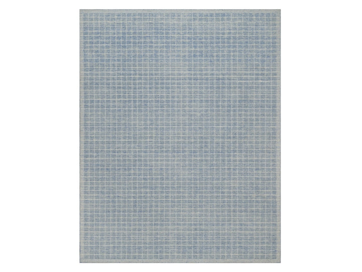 8'1" x 10'0" New Hand Loomed Blue Wool Rectangle Oriental Rug - MOA10291757