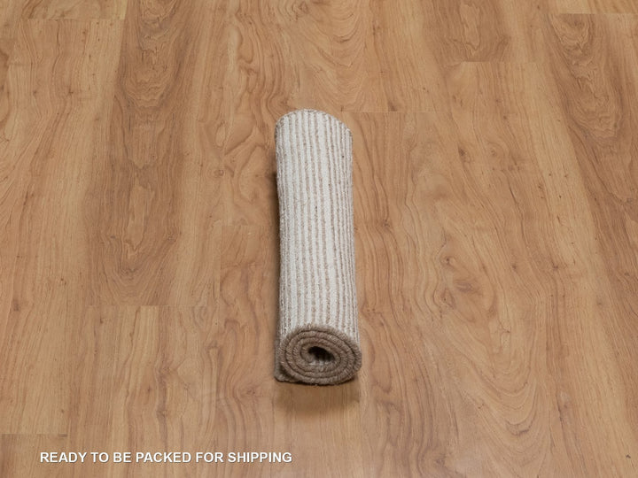 2'0" x 3'1" New Hand Loomed Brown Wool Rectangle Oriental Rug - MOA10291759