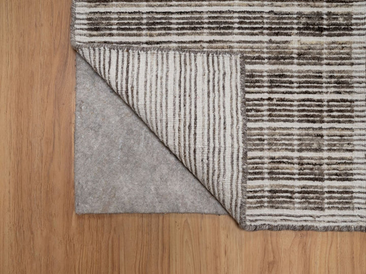 1'11" x 3'1" New Hand Loomed Brown Wool Rectangle Oriental Rug - MOA10291761