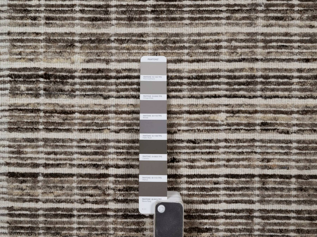 1'11" x 3'1" New Hand Loomed Brown Wool Rectangle Oriental Rug - MOA10291761