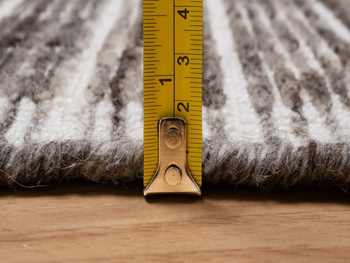 1'11" x 3'1" New Hand Loomed Brown Wool Rectangle Oriental Rug - MOA10291761