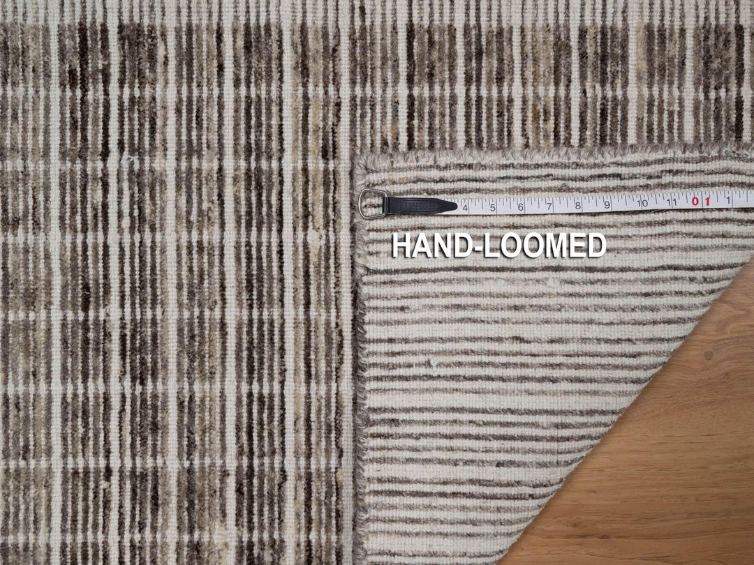 1'11" x 3'1" New Hand Loomed Brown Wool Rectangle Oriental Rug - MOA10291761