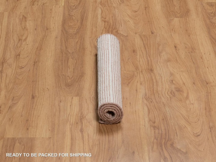 1'10" x 3'1" New Hand Loomed Pink Wool Rectangle Oriental Rug - MOA10291764