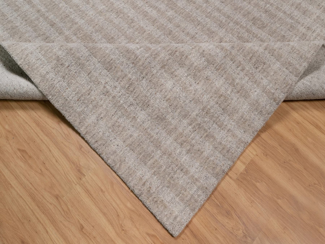 12'0" x 15'0" New Hand Loomed Brown Wool Rectangle Oriental Rug - MOA10291772