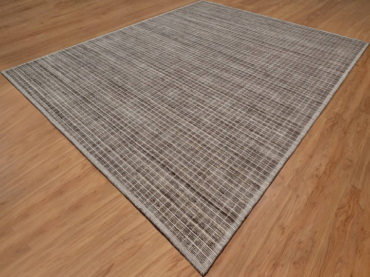 12'0" x 14'11" New Hand Loomed Brown Wool Rectangle Oriental Rug - MOA10291774