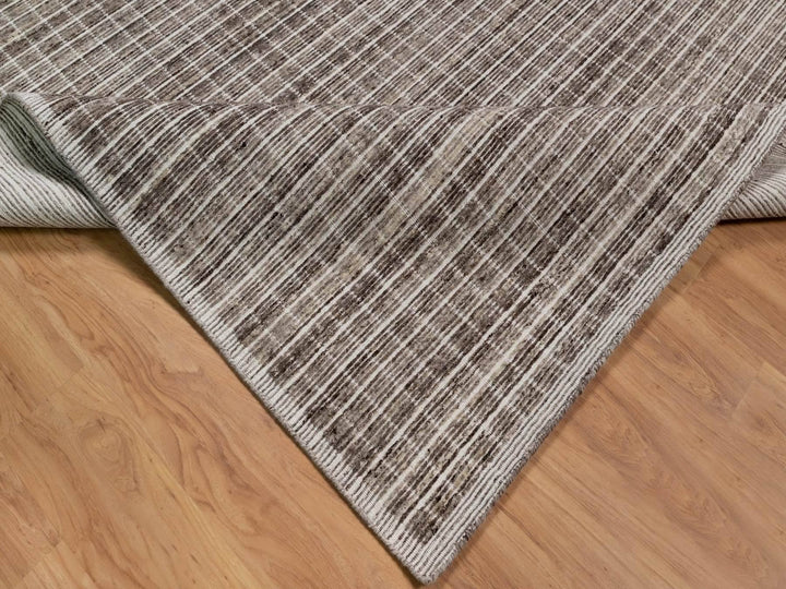 12'0" x 14'11" New Hand Loomed Brown Wool Rectangle Oriental Rug - MOA10291774