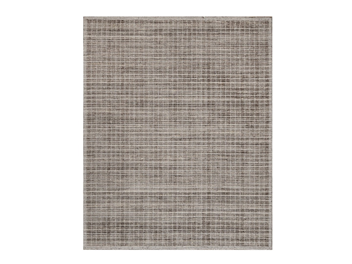 8'0" x 10'0" New Hand Loomed Brown Wool Rectangle Oriental Rug - MOA10291777