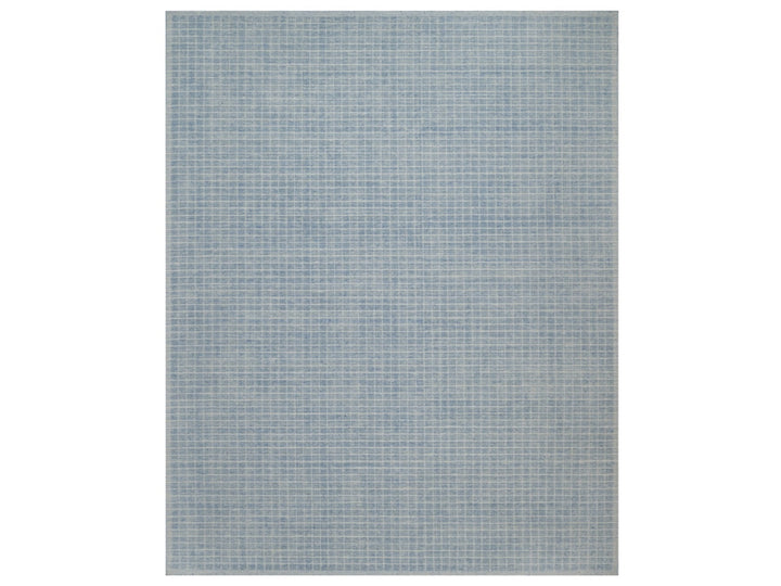 12'0" x 14'11" New Hand Loomed Blue Wool Rectangle Oriental Rug - MOA10291778