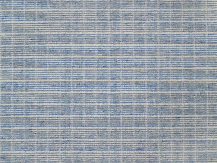 12'0" x 14'11" New Hand Loomed Blue Wool Rectangle Oriental Rug - MOA10291778