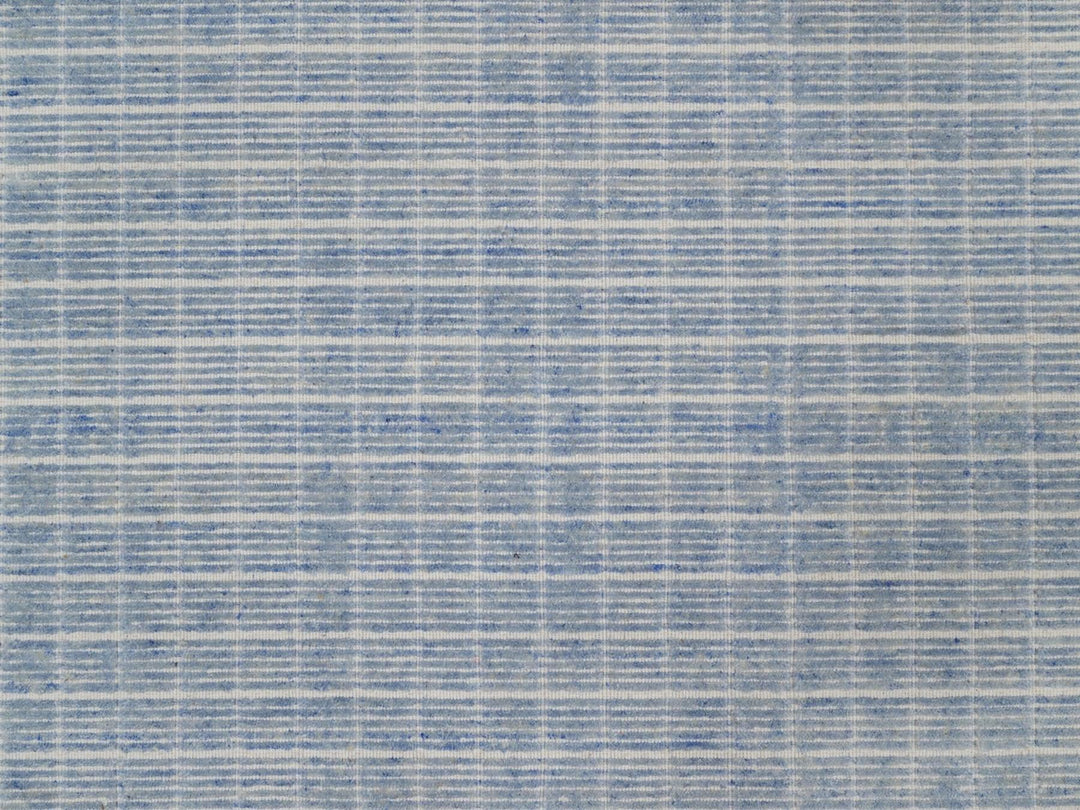 12'0" x 14'11" New Hand Loomed Blue Wool Rectangle Oriental Rug - MOA10291778