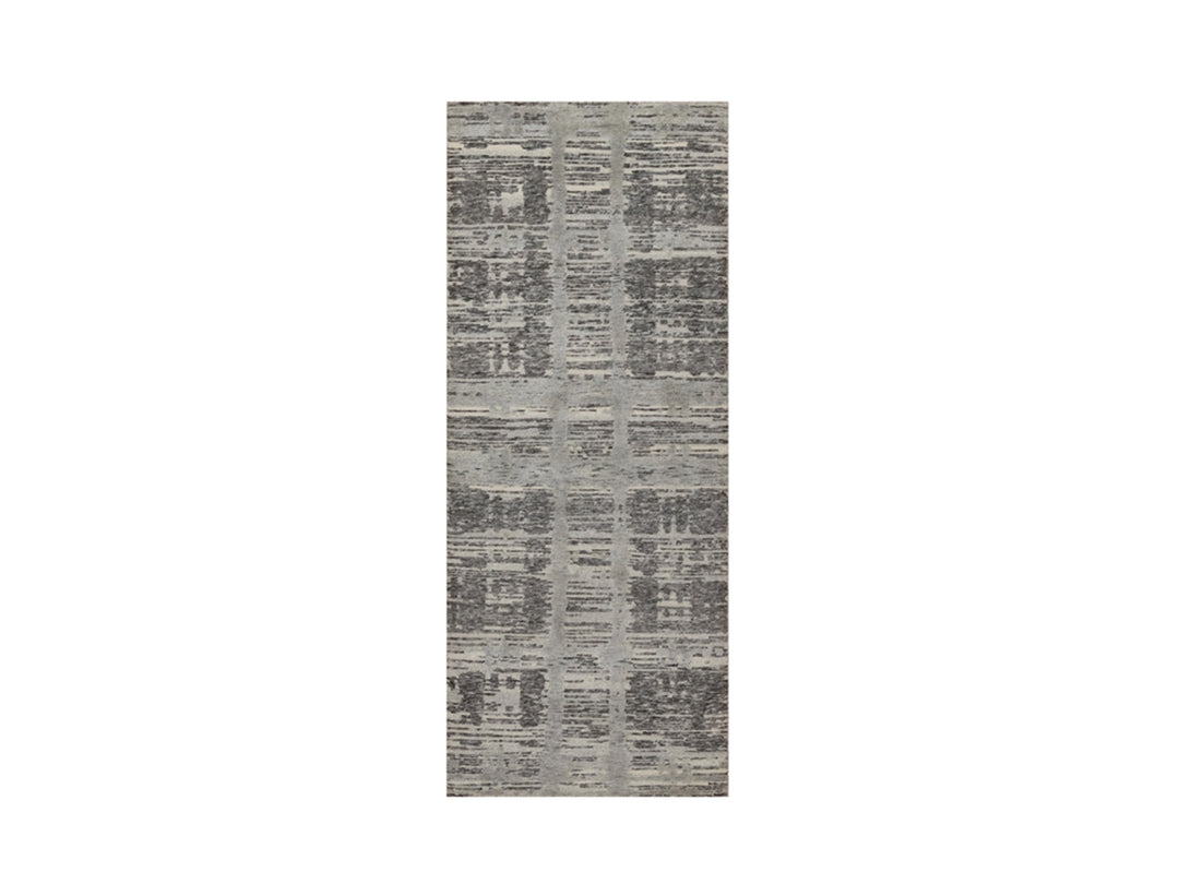 2'5" x 6'2" New Hand Knotted Grey Wool Runner Oriental Rug - MOA10291813