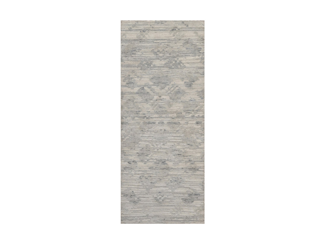 2'6" x 6'3" New Hand Knotted Ivory Wool Runner Oriental Rug - MOA10291817