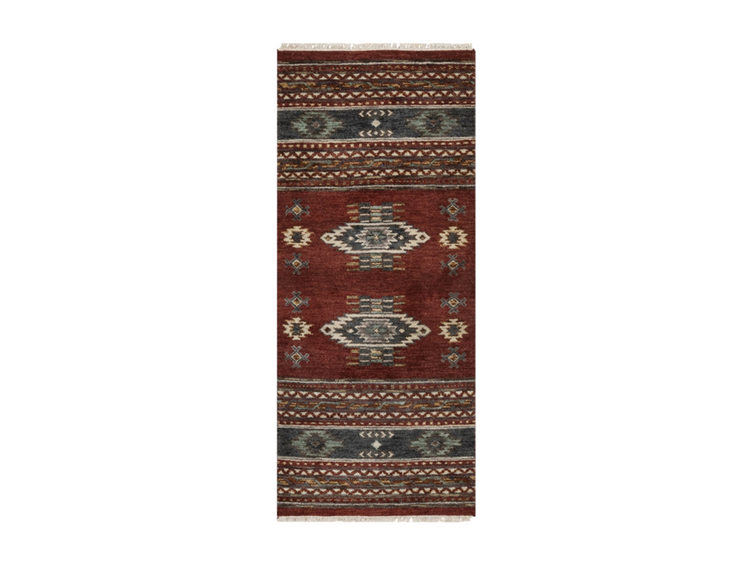 2'7" x 6'2" New Hand Knotted Red Wool Runner Oriental Rug - MOA10291820