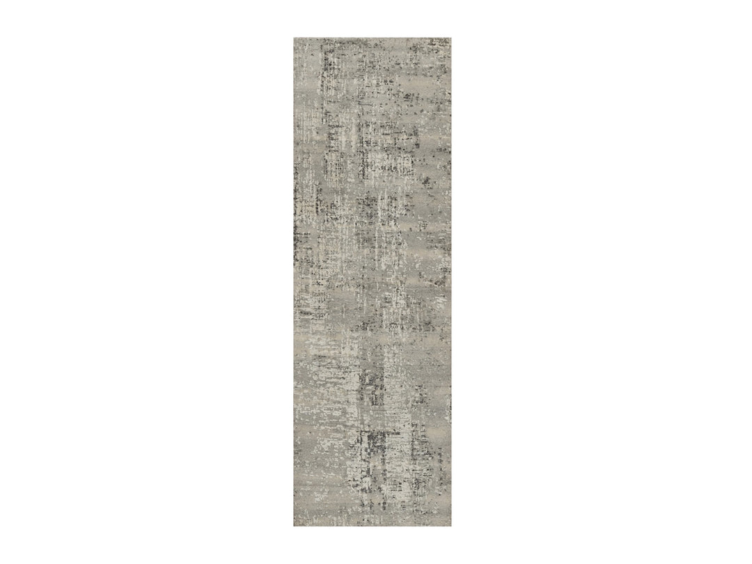 2'7" x 8'0" New Hand Knotted Grey Wool Runner Oriental Rug - MOA10291826