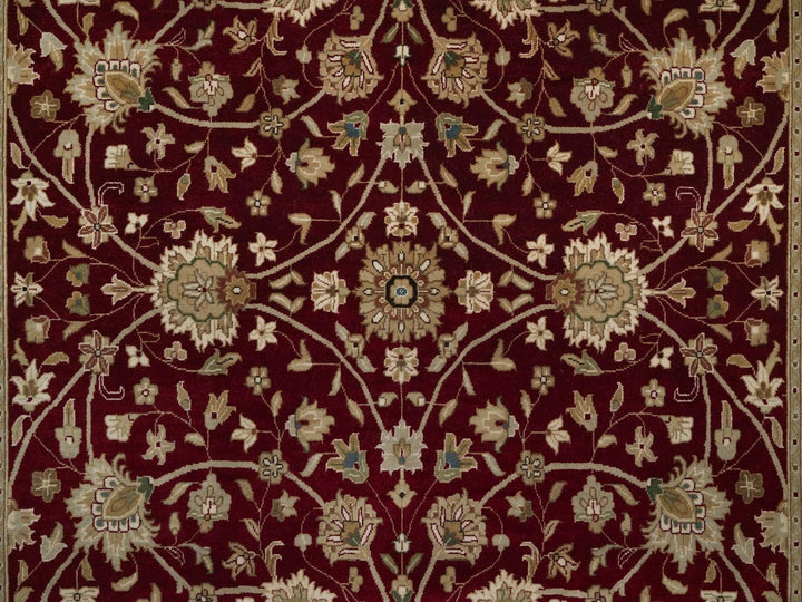 5'9" x 8'0" New Hand Knotted Red Wool & Silk Rectangle Oriental Rug - MOA10291844