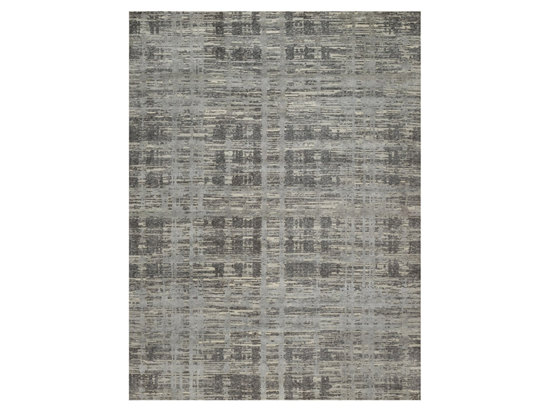 8'11" x 12'1" New Hand Knotted Grey Wool Rectangle Oriental Rug - MOA10291850
