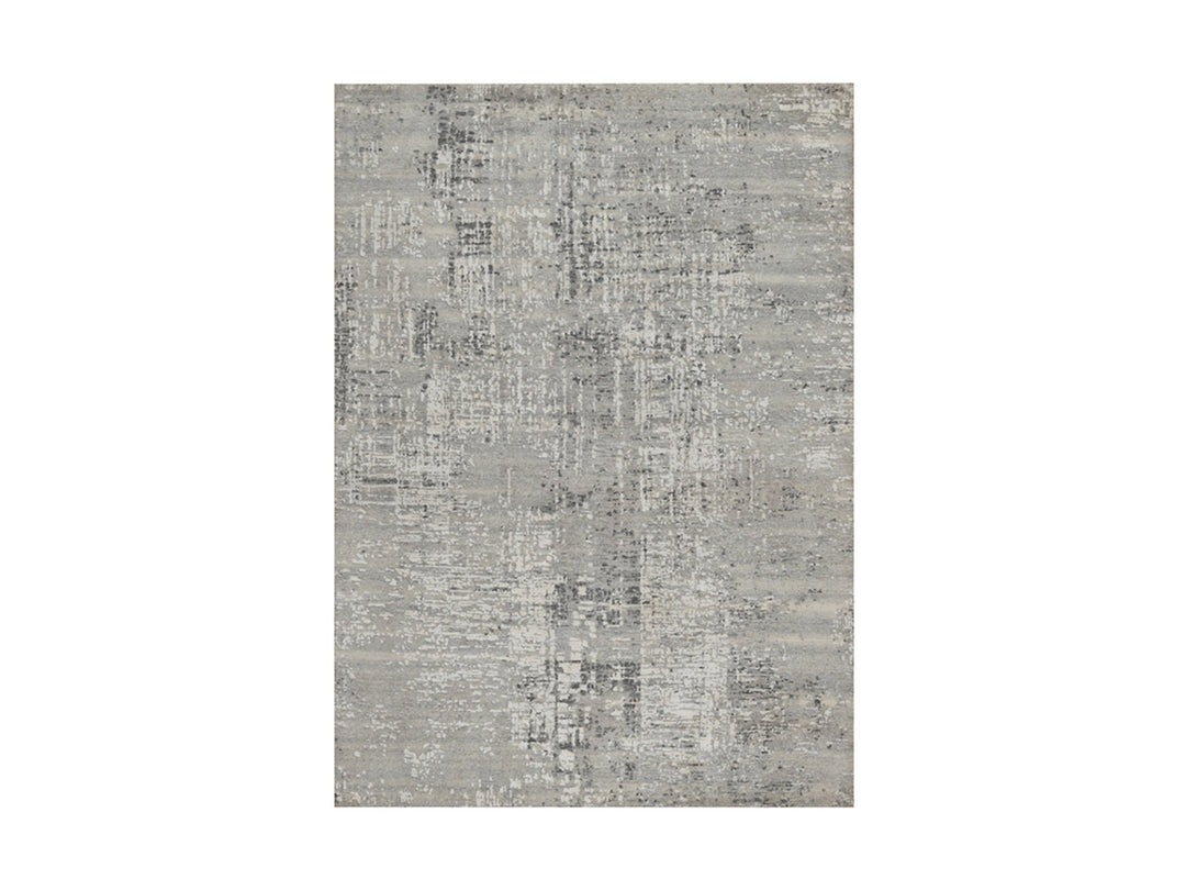 5'1" x 7'1" New Hand Knotted Grey Wool Rectangle Oriental Rug - MOA10291853