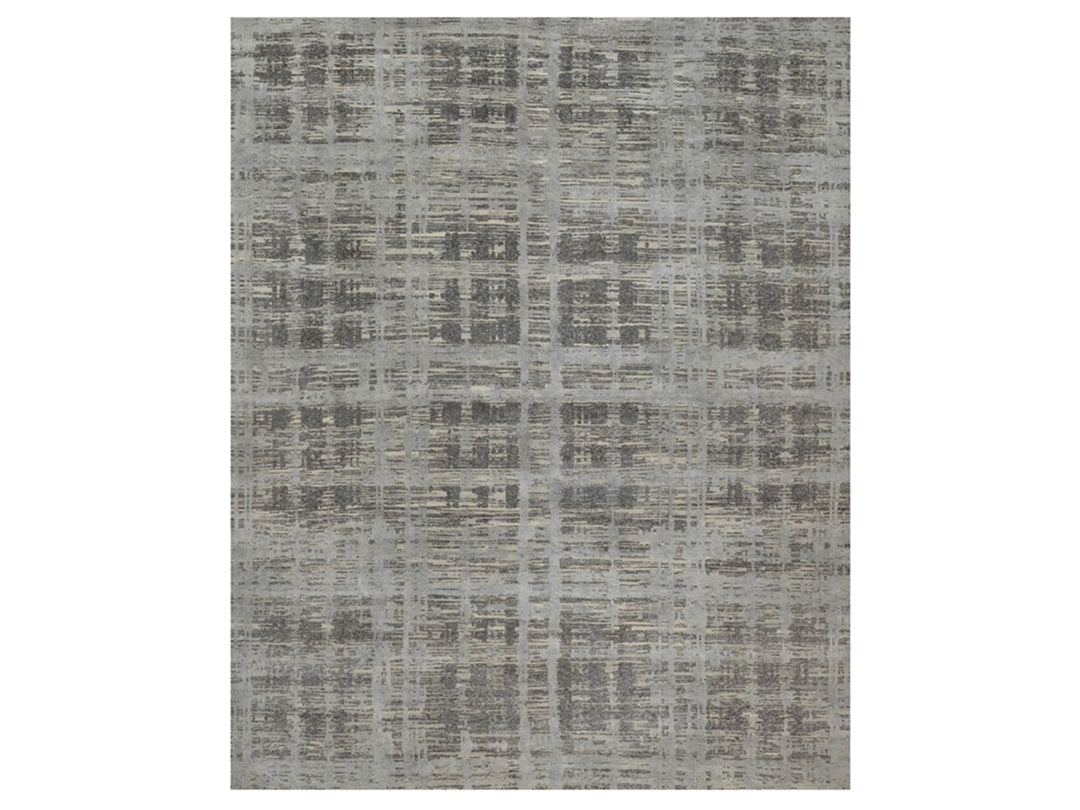 12'0" x 14'11" New Hand Knotted Grey Wool Rectangle Oriental Rug - MOA10291860