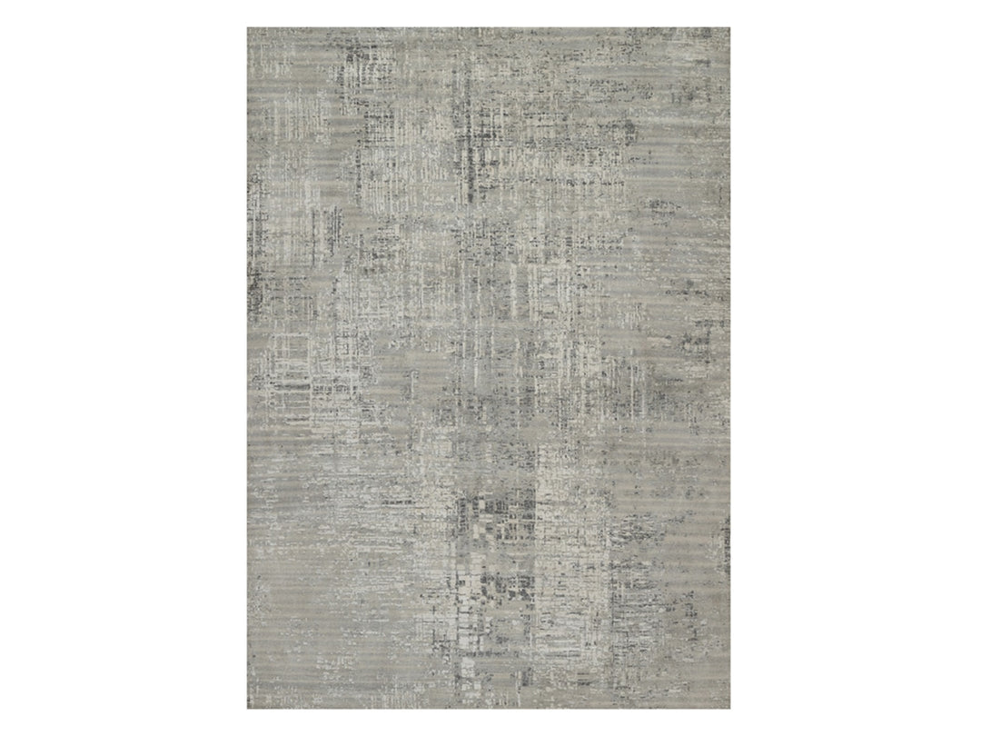 9'11" x 14'1" New Hand Knotted Grey Wool Rectangle Oriental Rug - MOA10291861