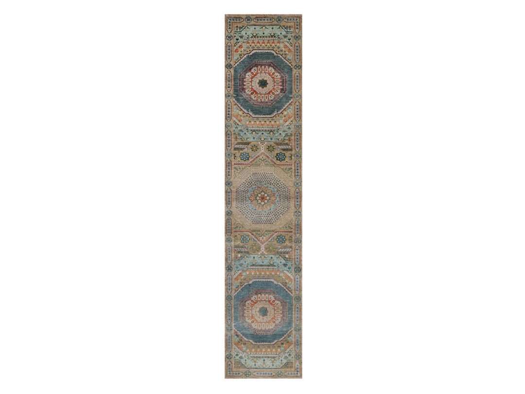 2'6" x 12'0" New Hand Knotted Brown Wool & Silk Runner Oriental Rug - MOA10291926