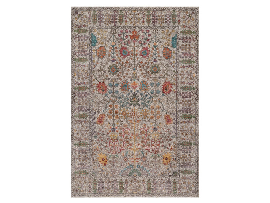 6'0" x 8'11" New Hand Knotted Ivory Wool & Silk Rectangle Oriental Rug - MOA10291927