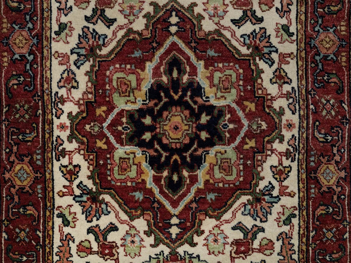 2'5" x 10'1" New Hand Knotted Ivory Wool Runner Oriental Rug - MOA10291928