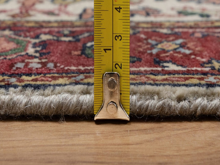 2'5" x 10'1" New Hand Knotted Ivory Wool Runner Oriental Rug - MOA10291928