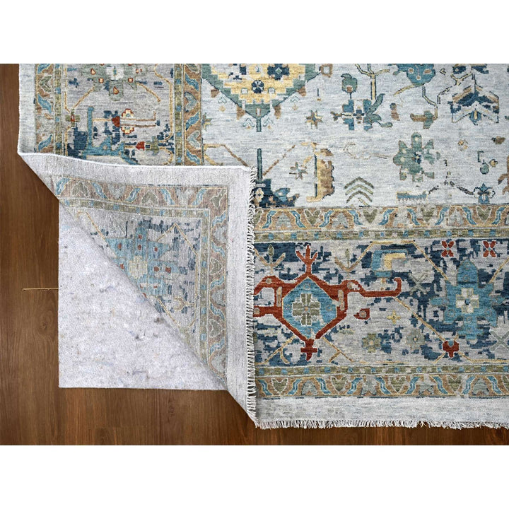 11'10" x 15'0" New Hand Knotted Grey Wool Rectangle Oriental Rug - MOA10210061