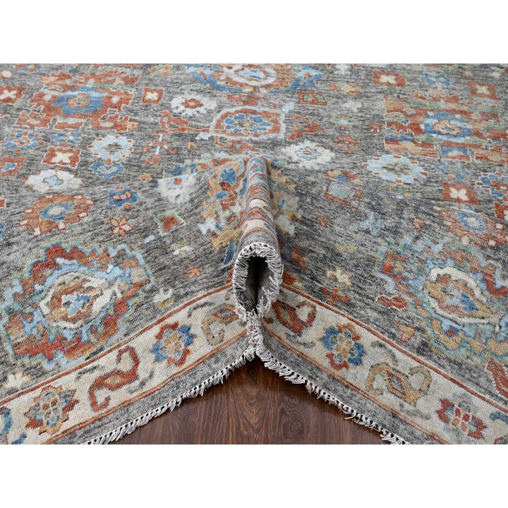 8'11" x 11'10" New Hand Knotted Brown Wool Rectangle Oriental Rug - MOA10210218