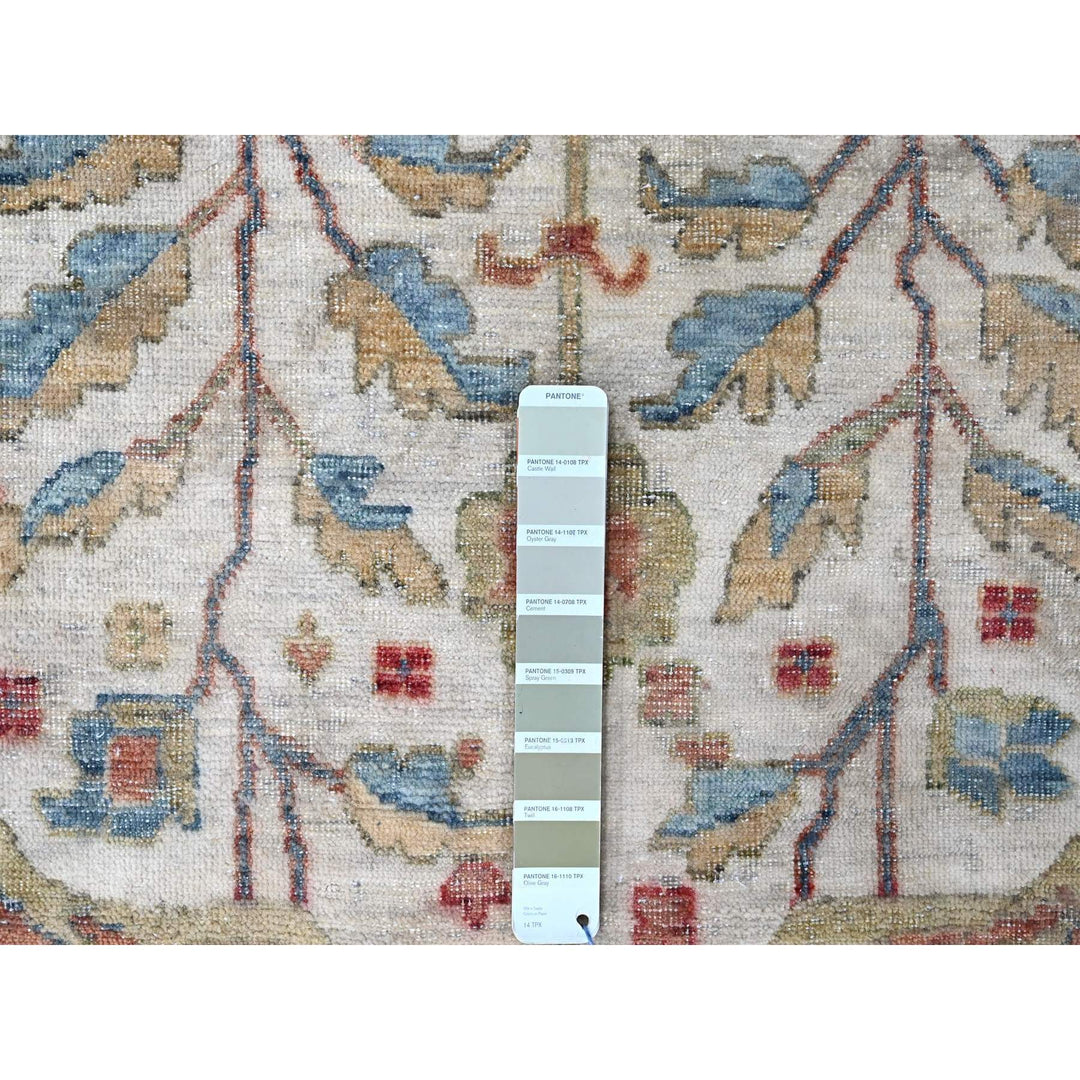 11'11" x 15'0" New Hand Knotted Ivory Wool Rectangle Oriental Rug - MOA10210222