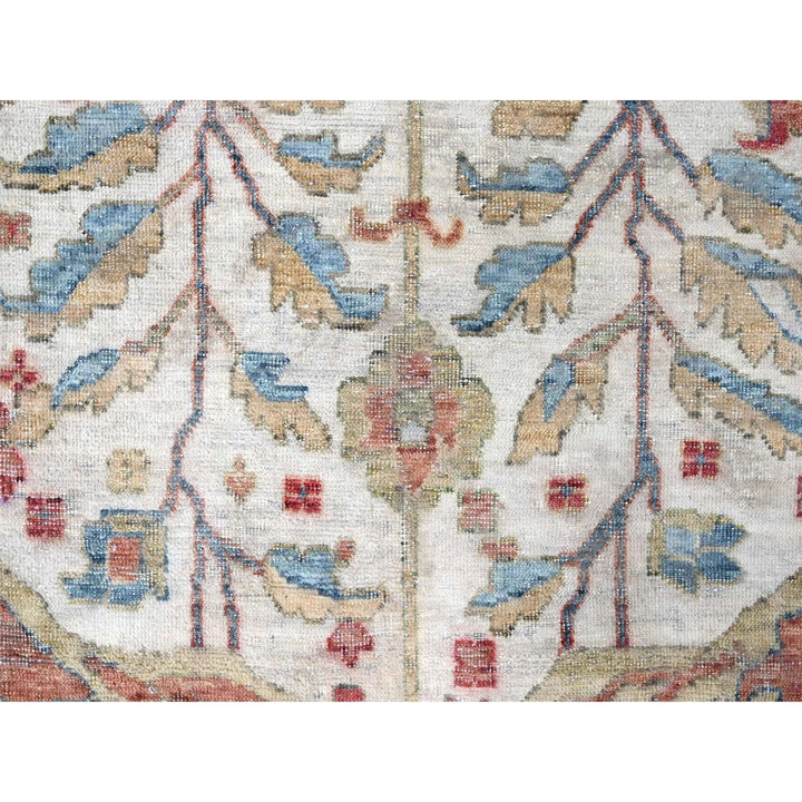 11'11" x 15'0" New Hand Knotted Ivory Wool Rectangle Oriental Rug - MOA10210222