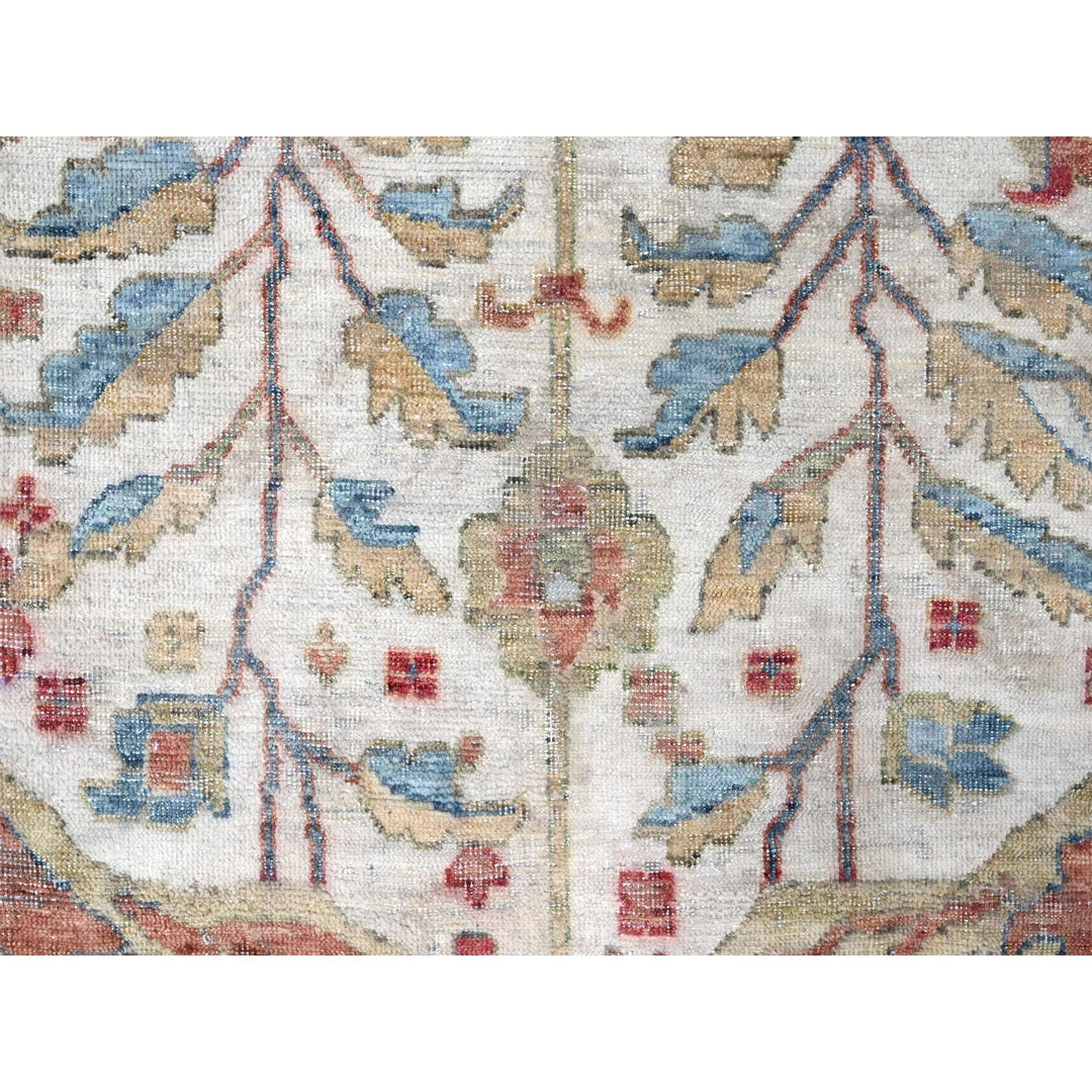 11'11" x 15'0" New Hand Knotted Ivory Wool Rectangle Oriental Rug - MOA10210222