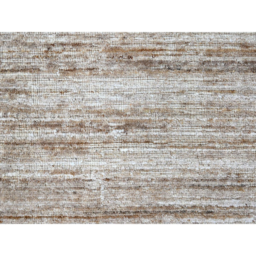 8'0" x 10'0" New Hand Loomed Brown Wool & Silk Rectangle Oriental Rug - MOA10210269