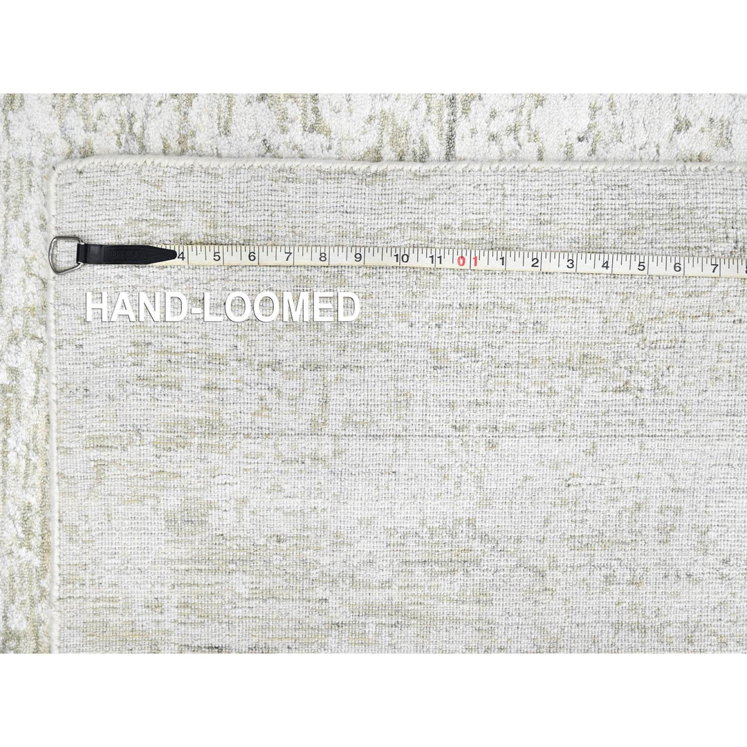 5'11" x 8'11" New Hand Loomed Grey Wool Rectangle Oriental Rug - MOA10210285