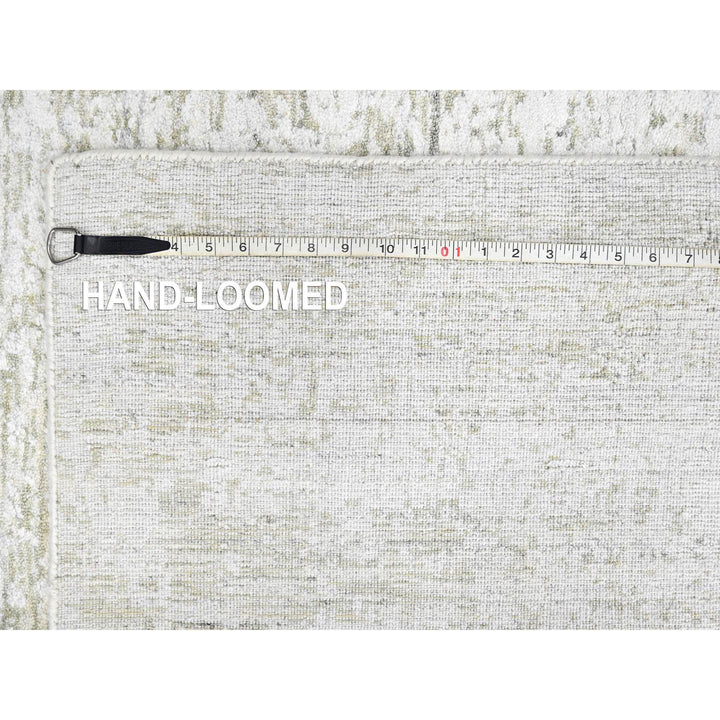 5'11" x 8'11" New Hand Loomed Grey Wool Rectangle Oriental Rug - MOA10210285