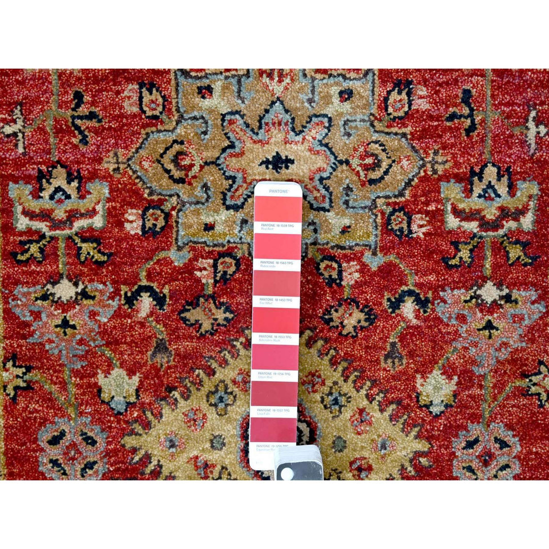 2'7" x 8'2" New Hand Knotted Red Wool Runner Oriental Rug - MOA10210295