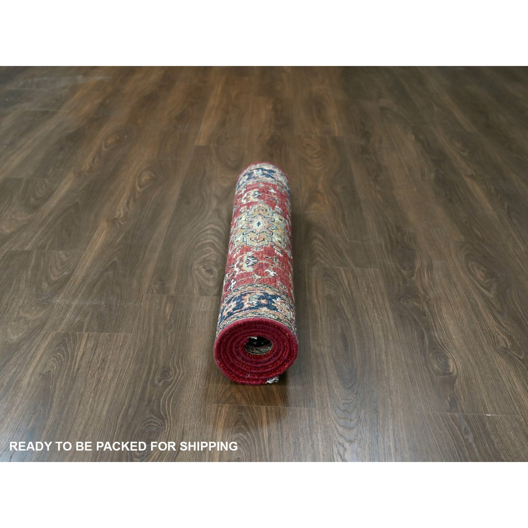 3'0" x 5'0" New Hand Knotted Red Wool Rectangle Oriental Rug - MOA10210297