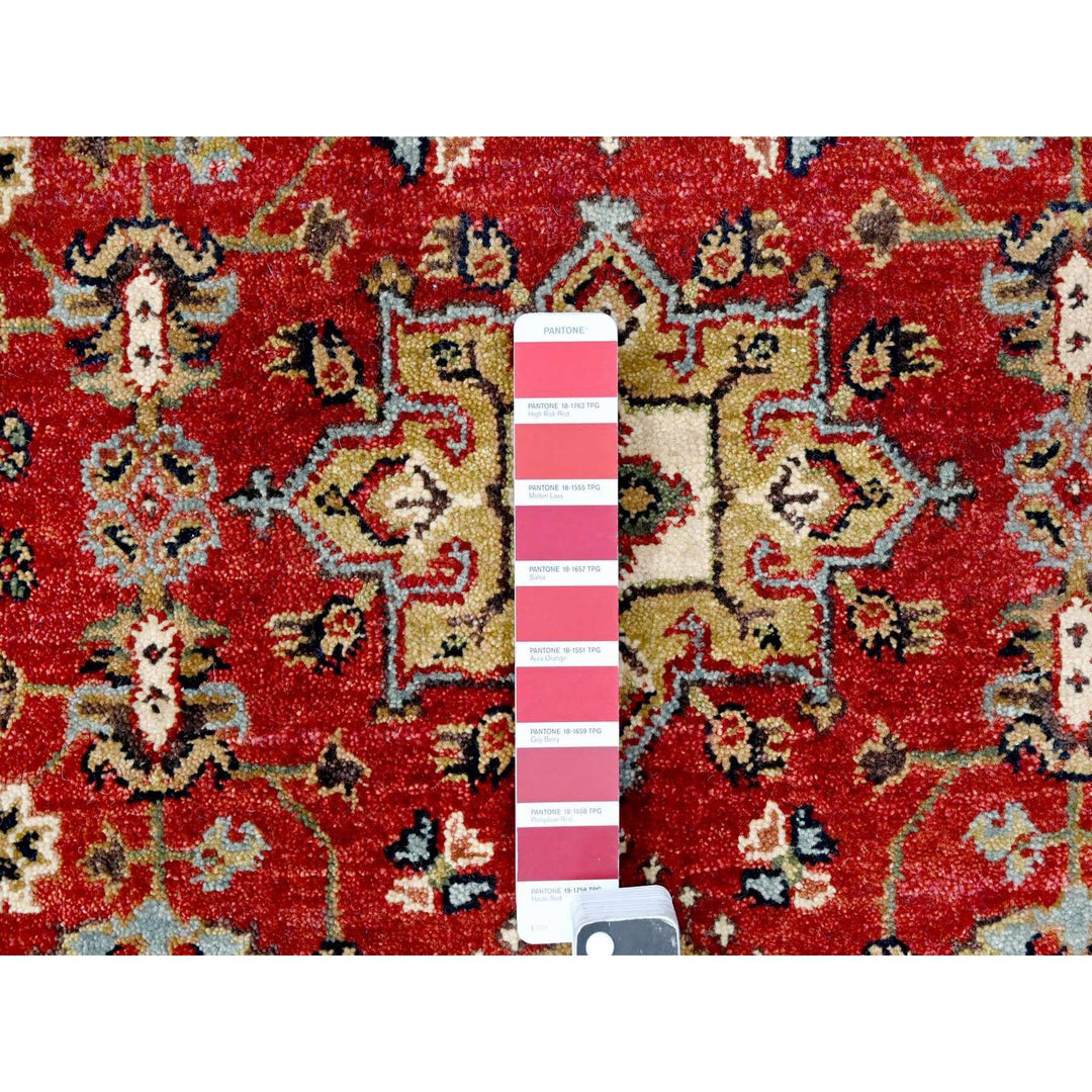 3'0" x 5'0" New Hand Knotted Red Wool Rectangle Oriental Rug - MOA10210298
