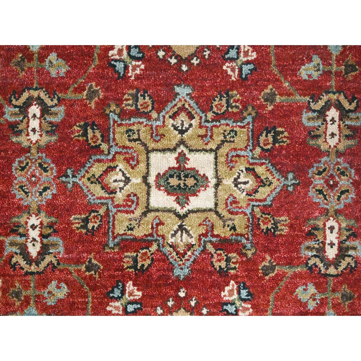 3'0" x 5'0" New Hand Knotted Red Wool Rectangle Oriental Rug - MOA10210298